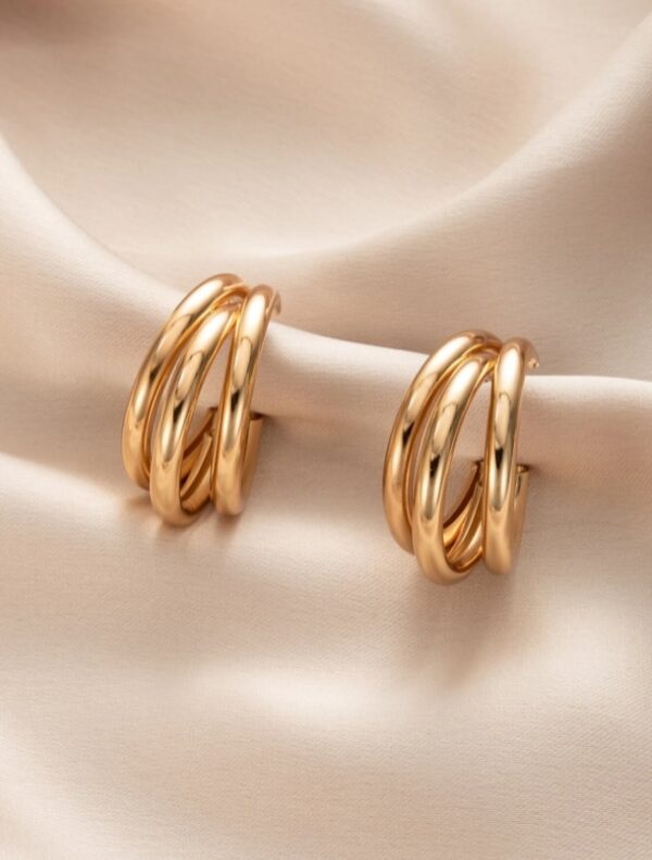 grote oorbellen, rond, statement, sieraden, goud