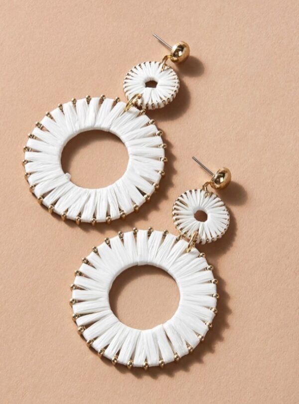 grote, oorbellen, wit, statement, hippe, sieraden, dames, vrouwen
