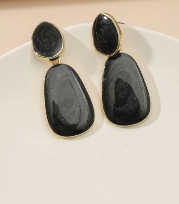 grote oorbellen, statement, sieraden, dames, leuke, mooie, zwarte, steen
