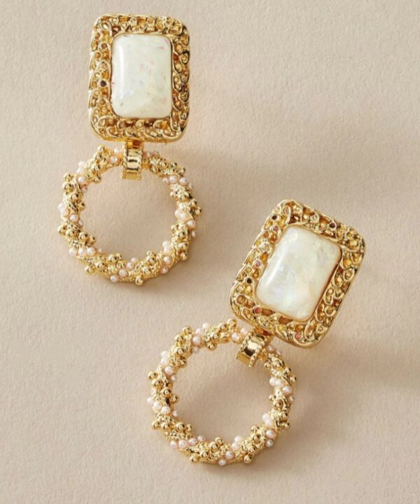 grote oorbellen, wit, goud, parels, statement, sieraden, dames, leuke, mooie