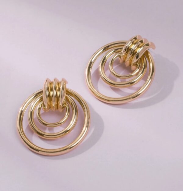 grote oorbellen, goud, rond statement, sieraden, dames, leuke, mooie