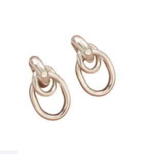 Grote Oorbellen, zilver, dames, statement, dubbel, Ovaal