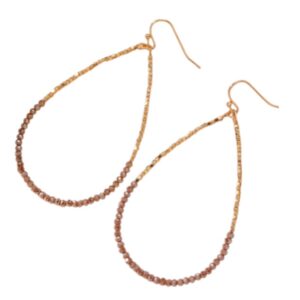 Oorhangers, statement, goud, Kleine Kralen, Goud