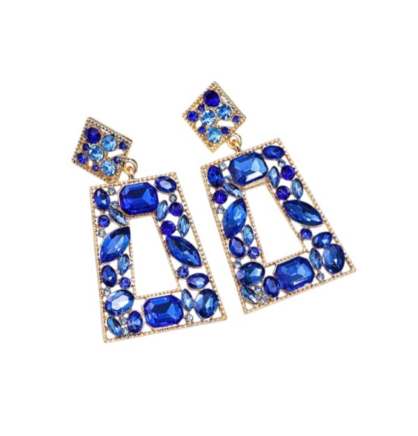 Blauwe Grote Oorbellen, Diamant, sieraden, dames, accessoires, hippe, leuke