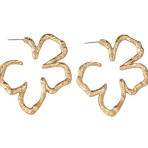 Bloemen Oorbellen Statement, Goud, groot, sieraden