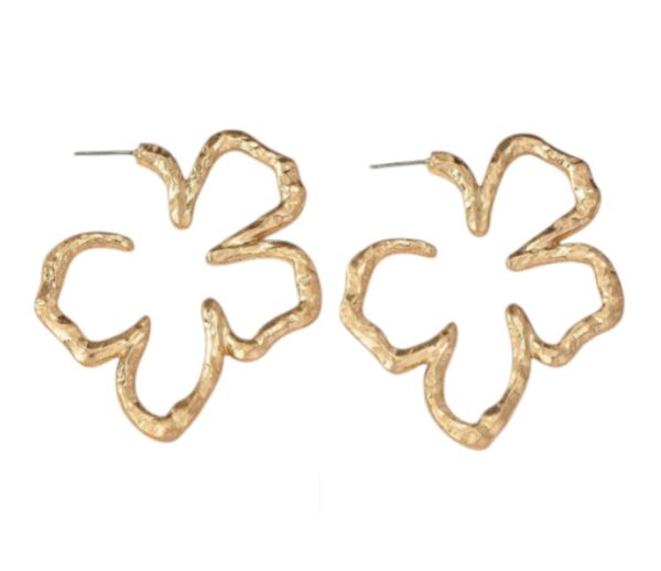 Bloemen Oorbellen Statement, Goud, groot, sieraden