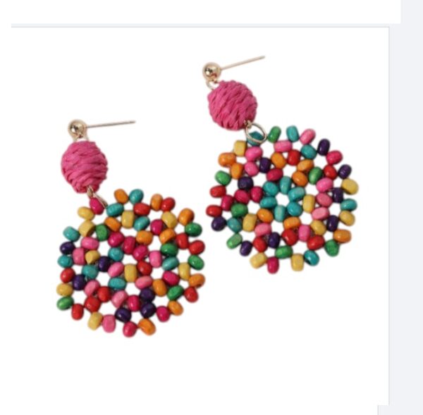 Gekleurde Oorbellen, Kleurrijke, groot, statement, dames, vrouw, sieraden, accessoires, Kralen