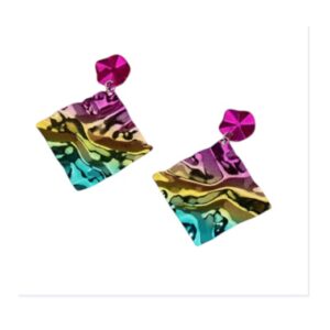 Gekleurde Oorbellen, Met Hanger, sieraden, vrouw, dames, accessoires, kleurrijk