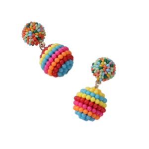 Kralen Oorbellen, Rond, Kleurrijk, sieraden, accessoires, vrouw, dames, gekleurde