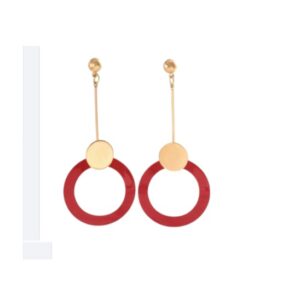 Lange Oorbellen, Hanger, Rood, sieraden, dames, accessoires, vrouw, leuke, hippe