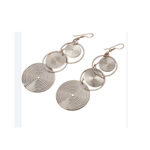 Lange Oorbellen, Ronde, Hangers, sieraden, dames, accessoires, leuke, hippe, vrouw