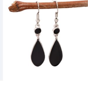 Oorhangers, Hanger, Zwart, Oorbellen, sieraden, dames, accessoires, hippe, leuke