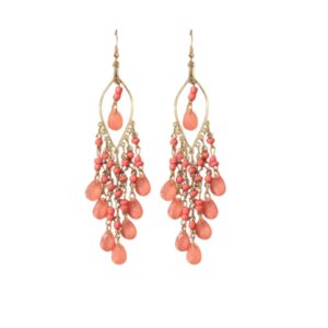 Oorhangers, Kralen, Roze, Oorbellen, sieraden, dames, accessoires, kralen, zomer, leuke