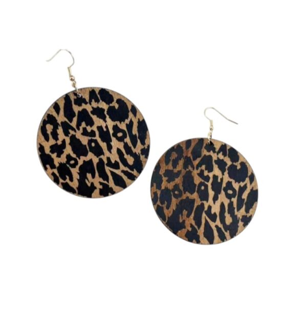 Oorhangers, Rond, Luipaard, Oorbellen, sieraden, dames, vrouw, leuke, mooie, print, accessoires