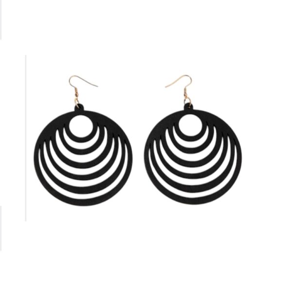 Oorhangers, Rond, Zwart, Oorbellen, sieraden, dames, accessoires, hippe, leuke