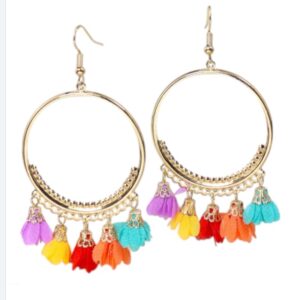 Oorhangers, Statement, sieraden, dames, vrouw, accessoires, gekleurde, zomer, lente, Kwastjes, Kleurrijk