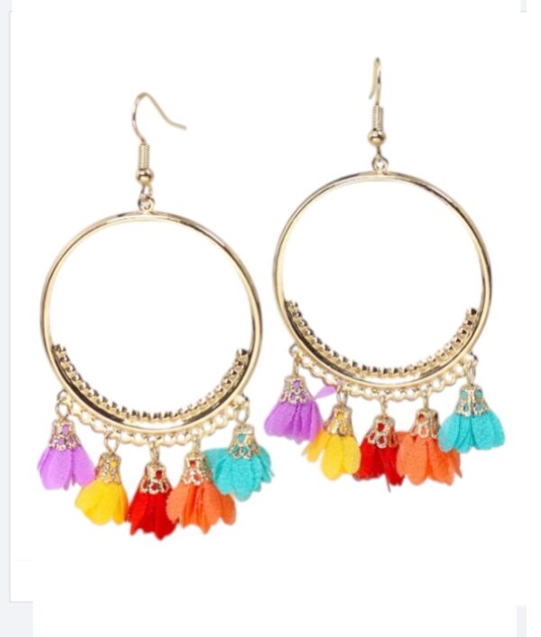 Oorhangers, Statement, sieraden, dames, vrouw, accessoires, gekleurde, zomer, lente, Kwastjes, Kleurrijk