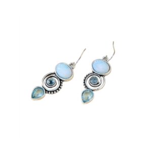 Oorhangers, Steentjes, Blauw, sieraden, dames, accessoires, vrouw, leuke, mooie, hippe, boho