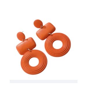 Oranje Oorbellen, Groot, Uniek, sieraden, dames, vrouw, zomer