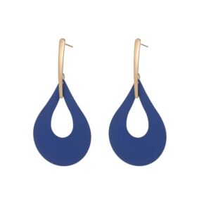 Statement Oorbellen, Druppel, groot, sieraden, dames, vrouw, Blauw