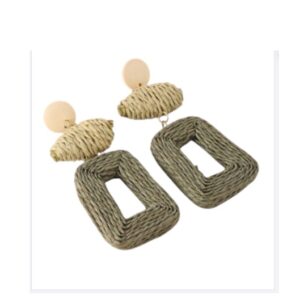 Statement Oorbellen, groot, dames, vrouw, sieraden, groen, beige, zomer, lente, leuke, hippe
