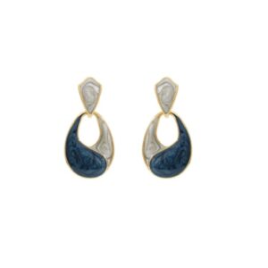 Statement Oorbellen, Grijs, groot, sieraden, dames, accessoires, Blauw