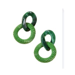 Statement Oorbellen, Groen, dames, vrouw, sieraden, zomer, lente, Rond