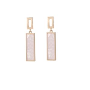 Statement Oorbellen, Hanger, dames, vrouw, sieraden, Beige, accessoires, goud