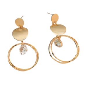 Statement Oorbellen, Hanger, diamant, sieraden, dames, vrouw, Rond