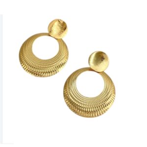 Statement Oorbellen, Rond, Goud, Olivia, sieraden, dames, accessoires, vrouw, leuke, hippe