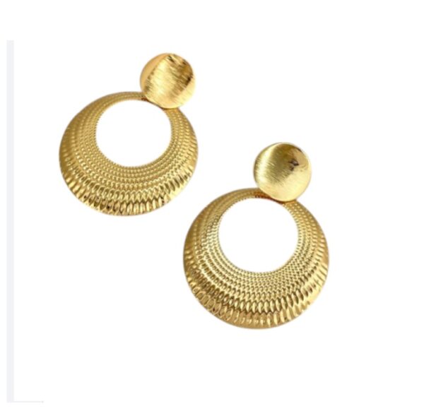 Statement Oorbellen, Rond, Goud, Olivia, sieraden, dames, accessoires, vrouw, leuke, hippe