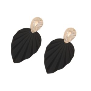 Statement Oorbellen, Zwart, Goud, Groot, sieraden, dames, accessoires, hippe, leuke
