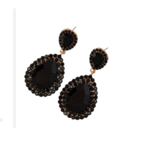 Zwarte Oorbellen, Diamant, Steentjes, sieraden, dames, accessoires, hippe, leuke